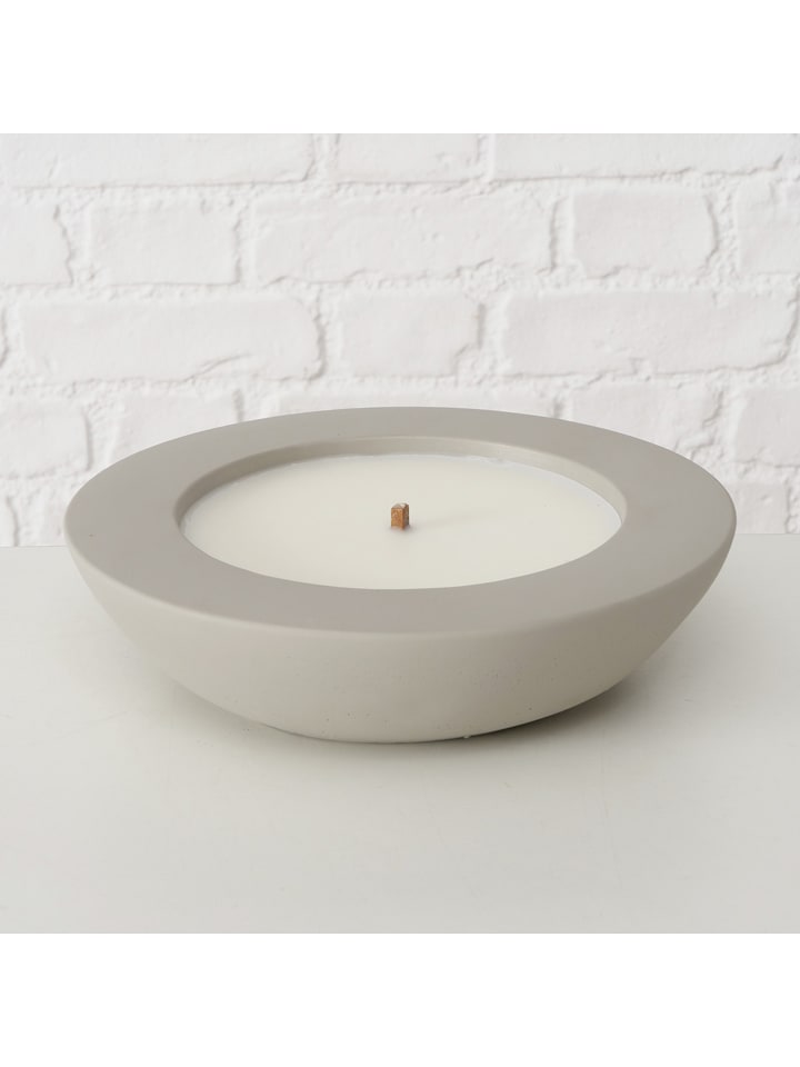 Boltze Świeca doniczkowa "Bonko" w kolorze szarym - wys. 7 x Ø 27 cm rozmiar: onesize