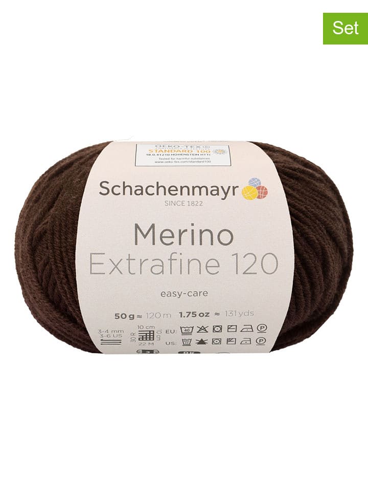 Schachenmayr since 1822 Przędza wełniana (10 szt.) w kolorze brązowym - 10 x 50 g rozmiar: onesize
