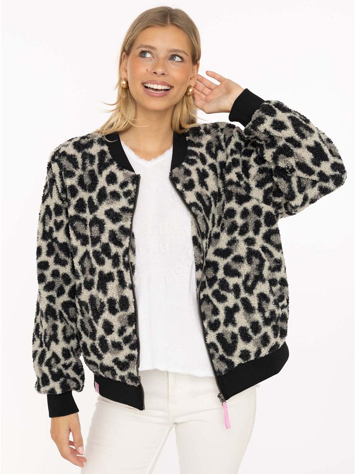 Zwillingsherz Kurtka "Classic Leo" w kolorze szaro-czarnym rozmiar: XL