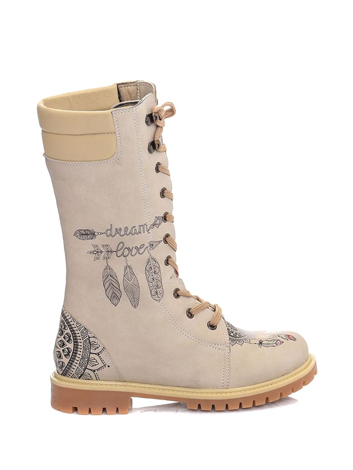 Streetfly Trzewiki w kolorze beżowym ze wzorem rozmiar: 40