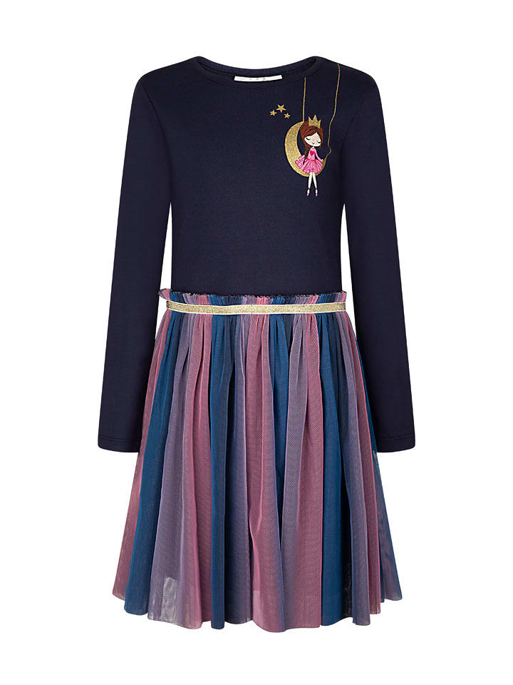 happy girls by Eisend Sukienka w kolorze granatowym rozmiar: 128