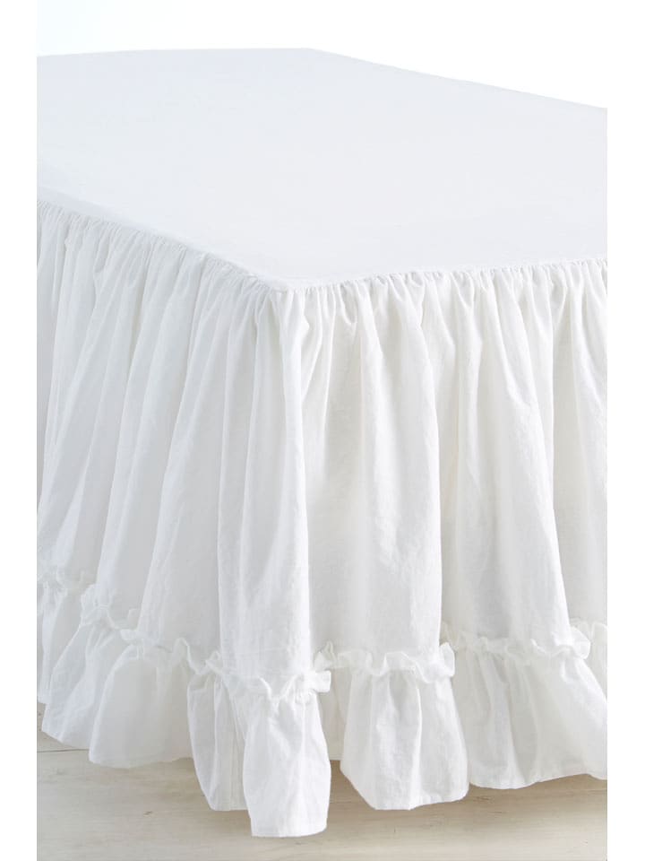 Ellos Home Falbana "Juliette" w kolorze białym na łóżko rozmiar: 90x200 cm