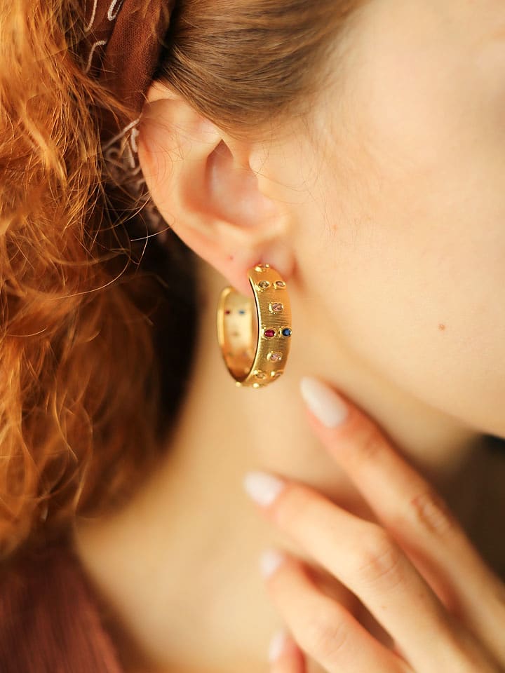 L'Atelier de Gaia Pozłacane kolczyki-kreole rozmiar: onesize