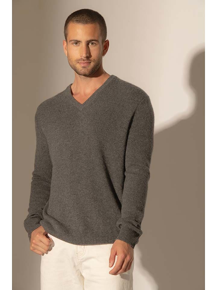 Perfect Cashmere Kaszmirowy sweter "Enzo" w kolorze szarym rozmiar: XL