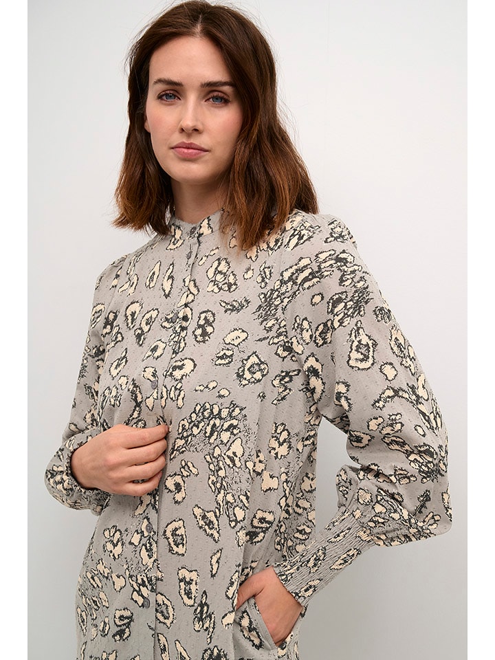 Kaffe Sukienka w kolorze jasnoszaro-kremowym rozmiar: 38