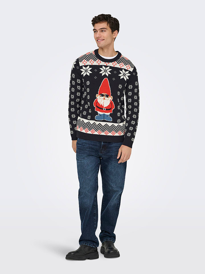 ONLY & SONS Sweter w kolorze czarnym rozmiar: M