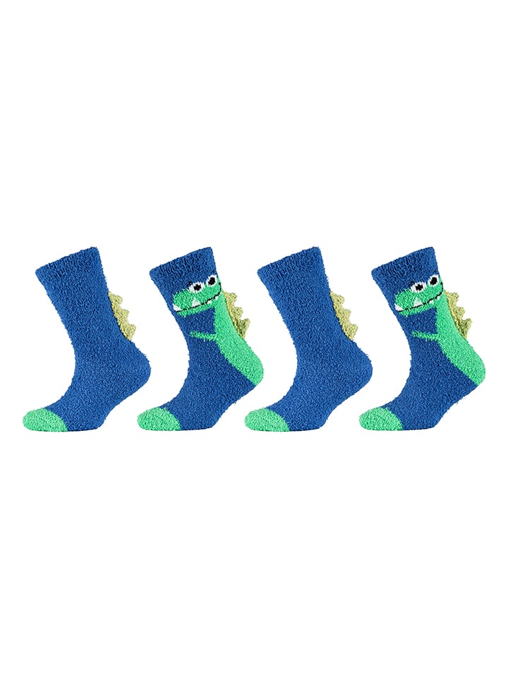 camano Skarpety (4 pary) w kolorze niebiesko-zielonym rozmiar: 31-34