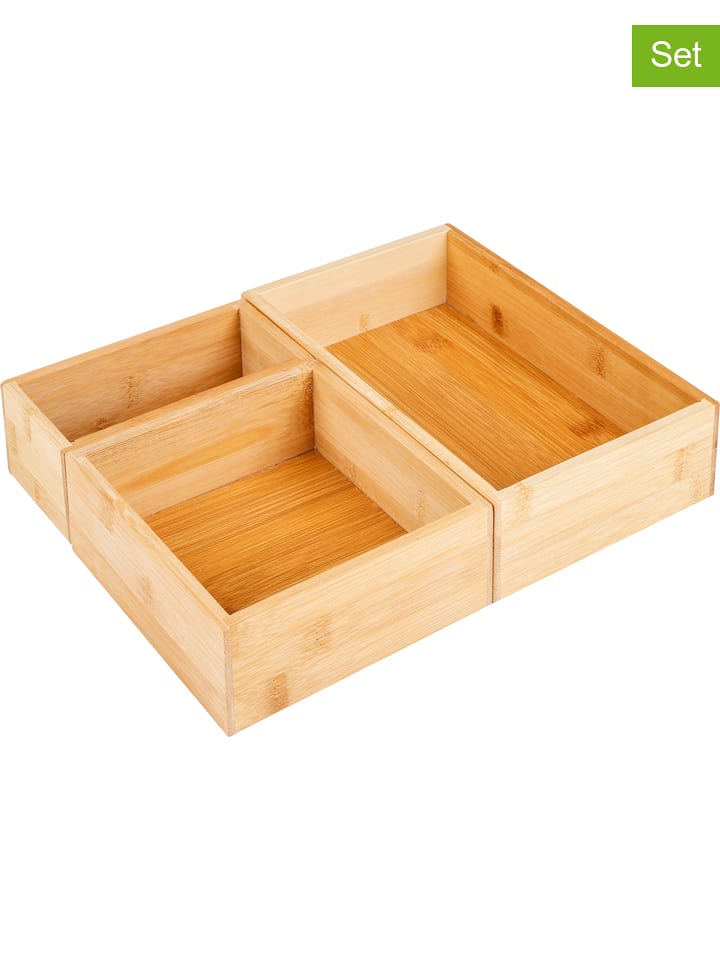 Nordheim 3-częściowy zestaw pudełek w kolorze jasnobrązowym rozmiar: onesize