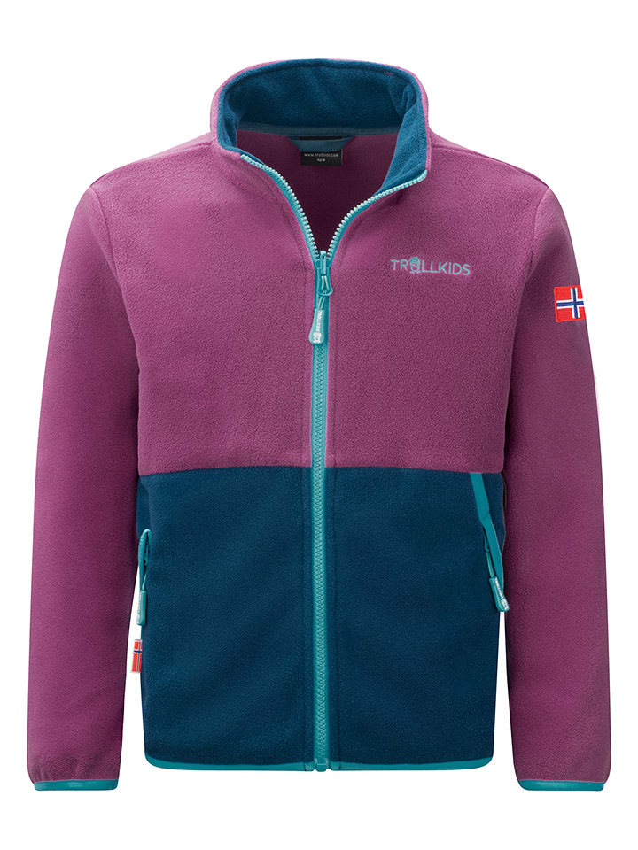 Trollkids Kurtka polarowa "Storfjord" w kolorze fioletowo-granatowym rozmiar: 140