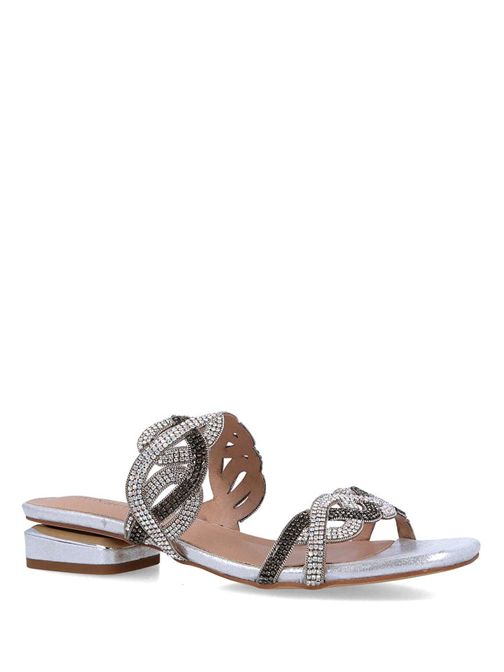 Menbur Klapki w kolorze srebrnym rozmiar: 37