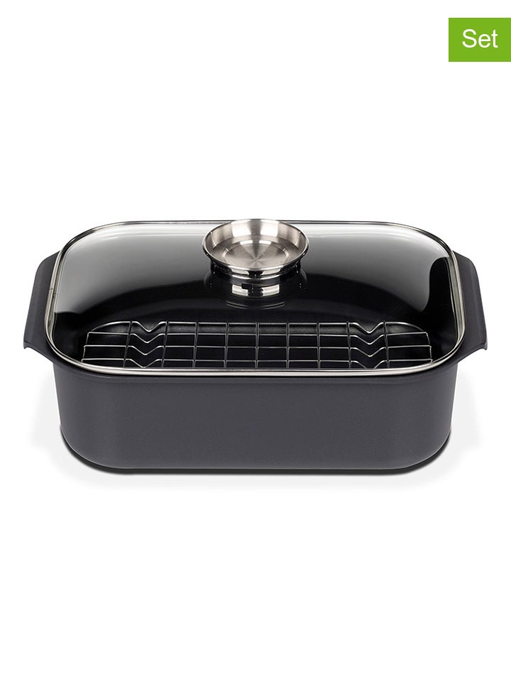 GSW 2-częściowy zestaw "Gourmet" w kolorze czarnym - 40 x 26 cm rozmiar: onesize