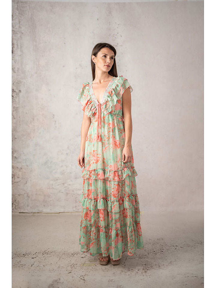 Lula Natura Sukienka w kolorze turkusowo-pomarańczowym rozmiar: onesize