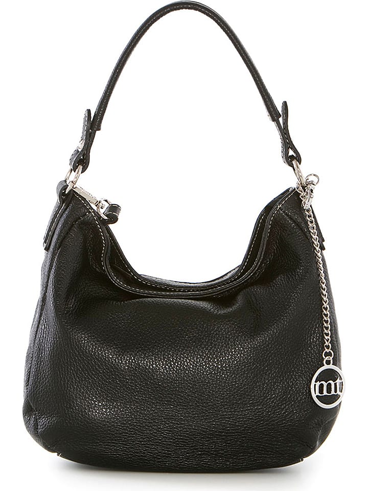 Mia Tomazzi Skórzana torebka "Molise" w kolorze czarnym - 30 x 20 x 8 cm rozmiar: onesize