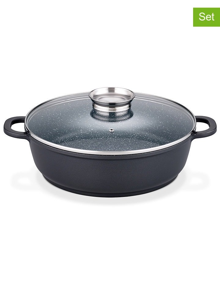 GSW 2-częściowy zestaw "Gourmet" w kolorze czarnym - Ø 32 cm rozmiar: onesize