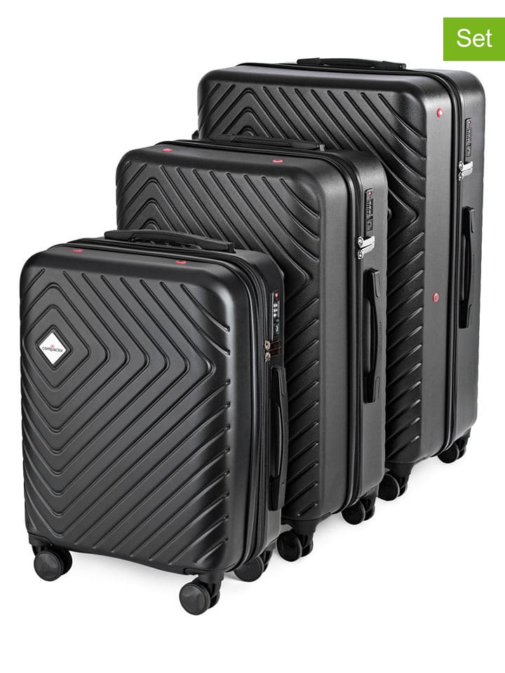 Compactor Walizki (3 szt.) w kolorze czarnym rozmiar: onesize