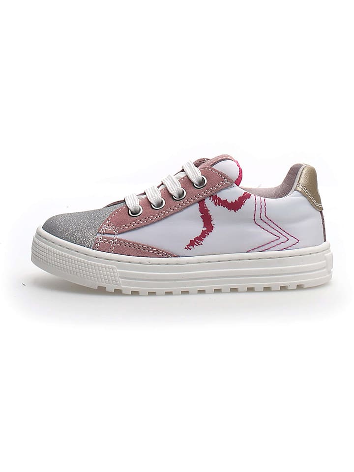 Naturino Skórzane sneakersy "Dinghy" w kolorze szarym rozmiar: 27