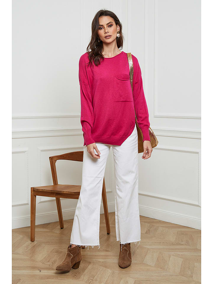 Joséfine Sweter "Monza" w kolorze różowym rozmiar: S