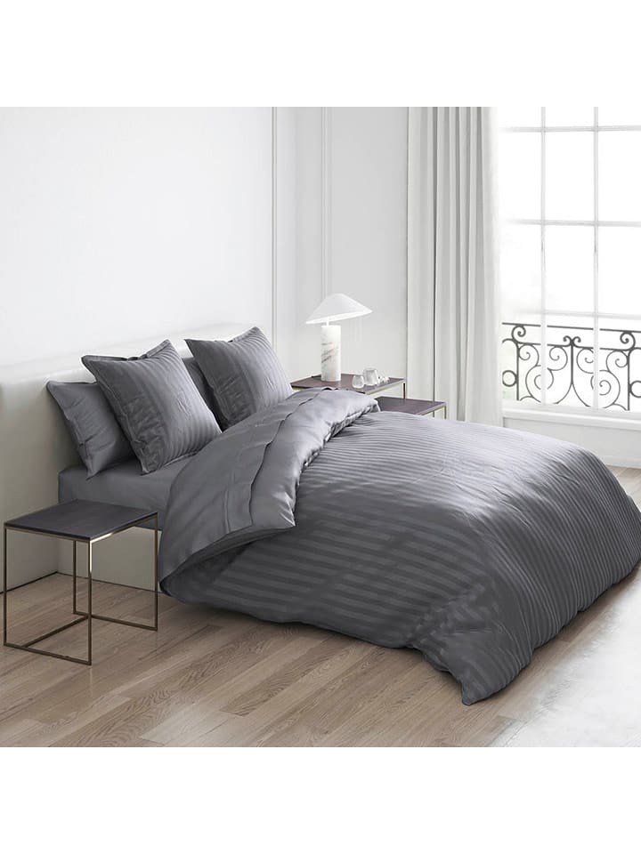 Cacharel Komplet pościeli satynowej w kolorze szarym rozmiar: 200x220 cm