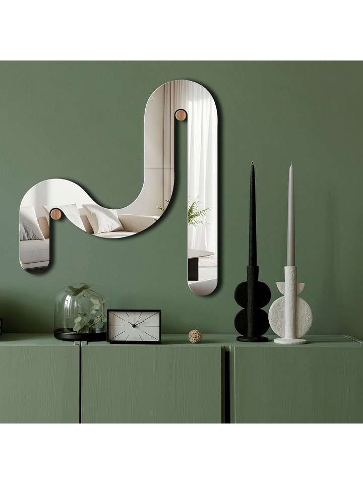 Wallity Lustro w kolorze srebrnym - 56 x 51 cm rozmiar: onesize