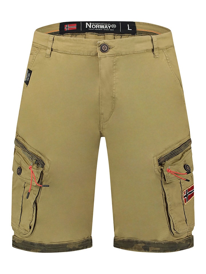 Geographical Norway Bermudy "Parento" w kolorze khaki rozmiar: S