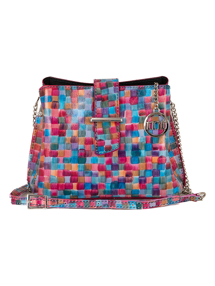 Mia Tomazzi Skórzana torebka "Cipria" ze wzorem - 21 x 17 x 10 cm rozmiar: onesize