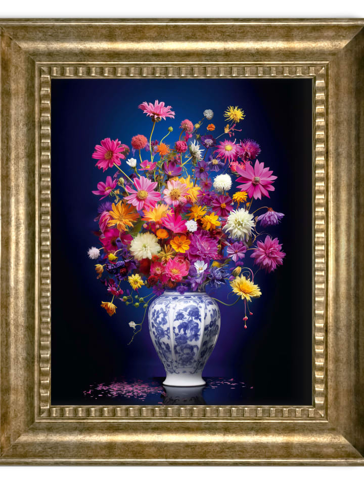 Orangewallz Druk artystyczny "Pink Flower Vase" w ramce rozmiar: 40x50 cm