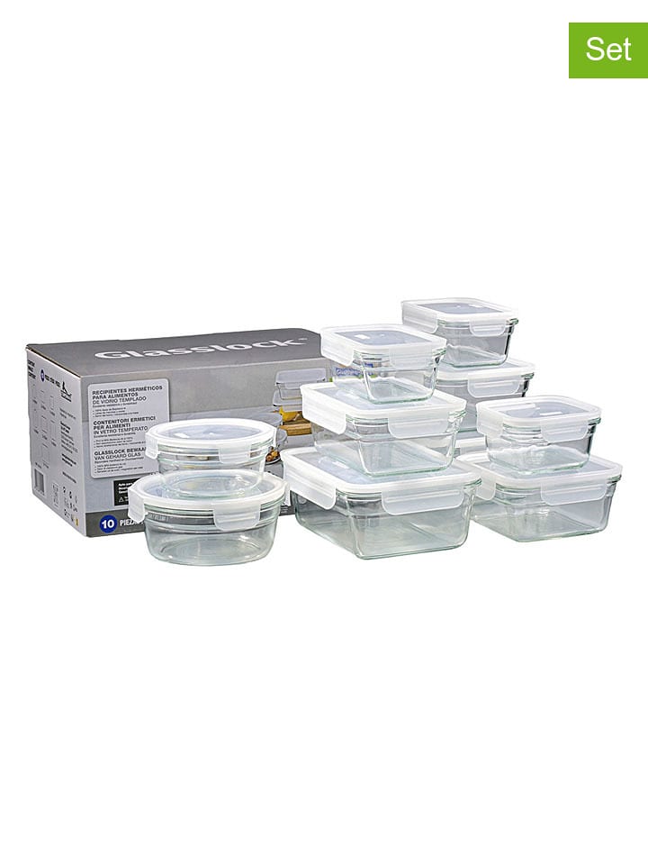 Glasslock Pojemniki (10 szt.) "Fancy" rozmiar: onesize