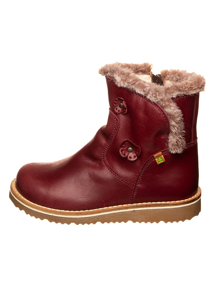 El Naturalista Skórzane botki zimowe w kolorze bordowym rozmiar: 35