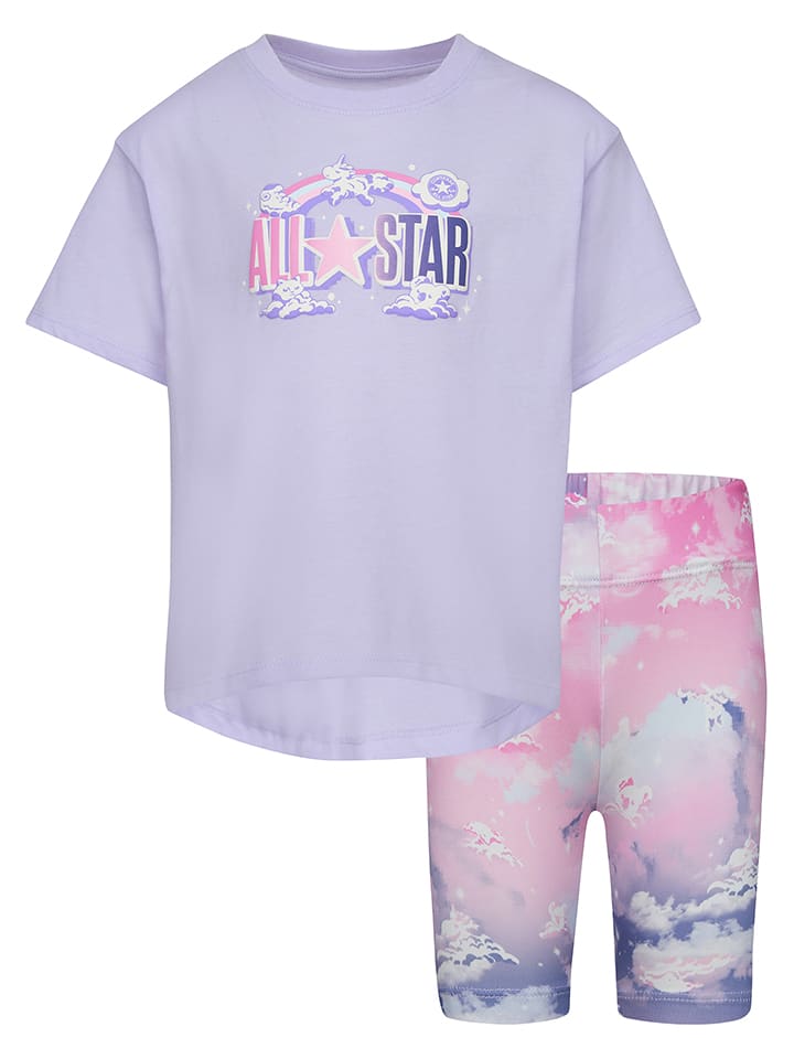 Converse 2-częściowy zestaw w kolorze fioletowym rozmiar: 98/104