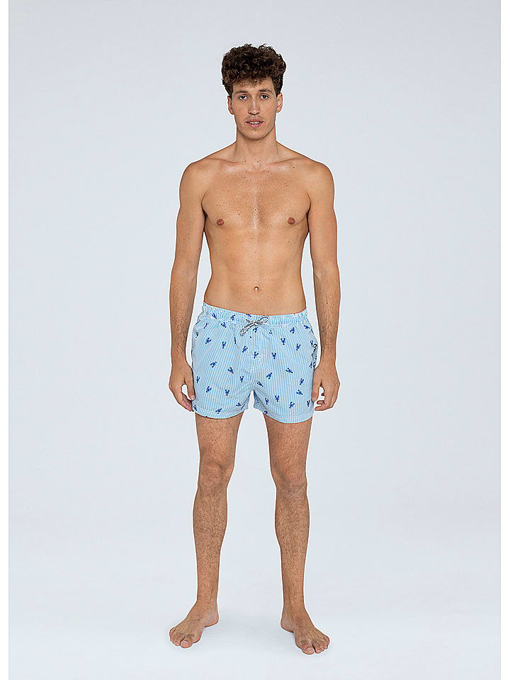 Pepe Jeans Szorty kąpielowe w kolorze błękitnym rozmiar: L