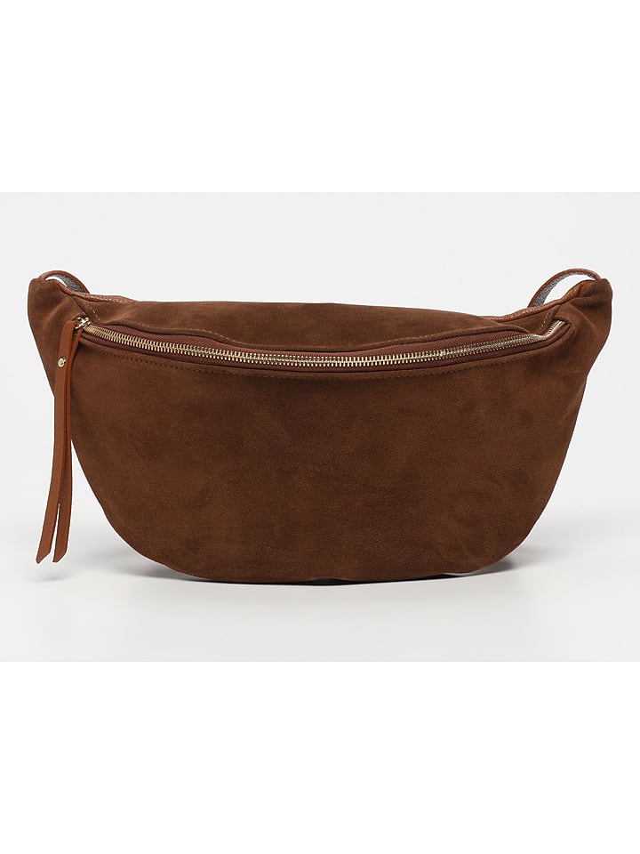 maison héritage PARIS Skórzana saszetka "Rachel" w kolorze jasnobrązowym - 34 x 17 cm rozmiar: onesize