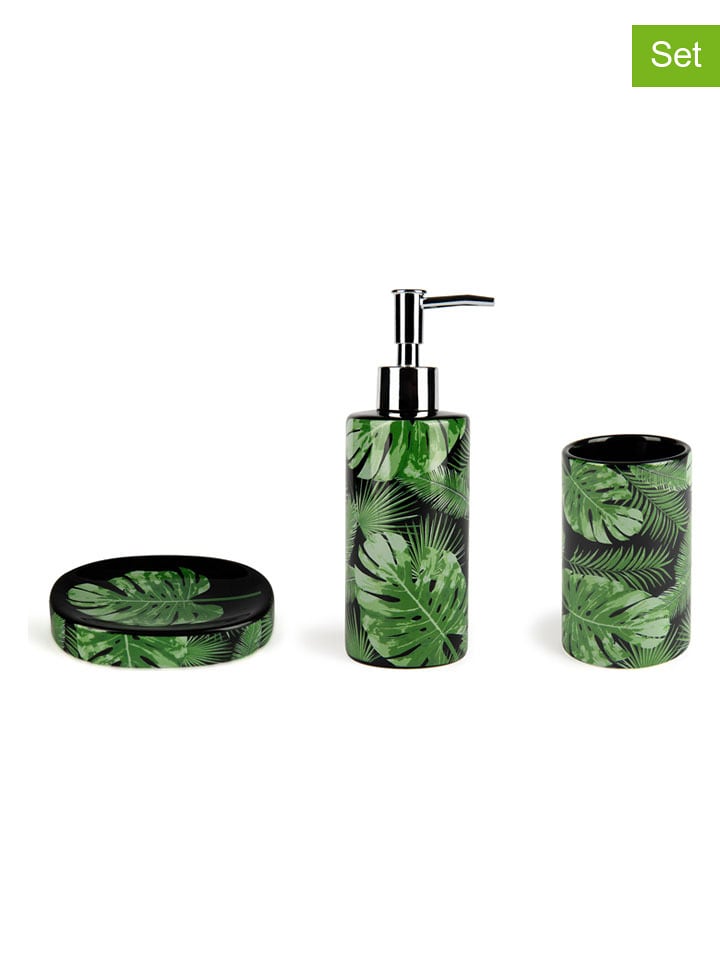 EXCELSA 3-częściowy zestaw "Foliage" w kolorze zielonym rozmiar: onesize