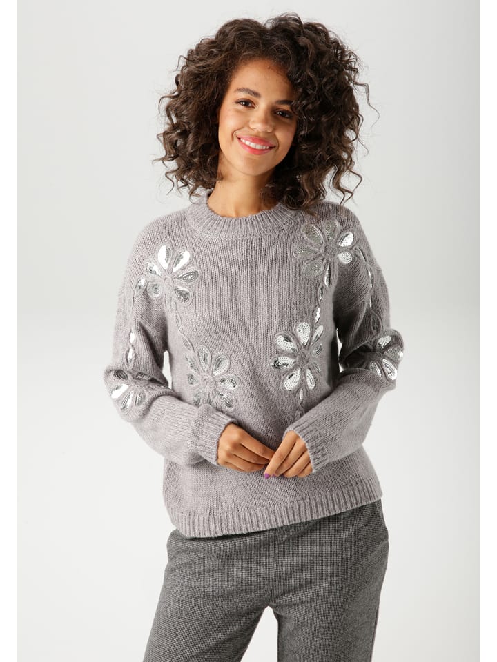 Aniston Sweter w kolorze szarym rozmiar: 38