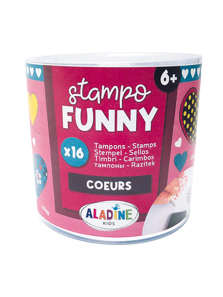 Aladine Zestaw stempli "Funny Hearts" - 6+ rozmiar: onesize