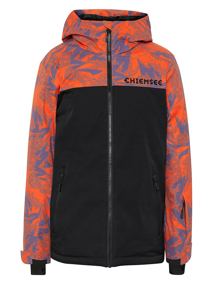 Chiemsee Kurtka narciarska w kolorze czarno-pomarańczowym rozmiar: 122/128