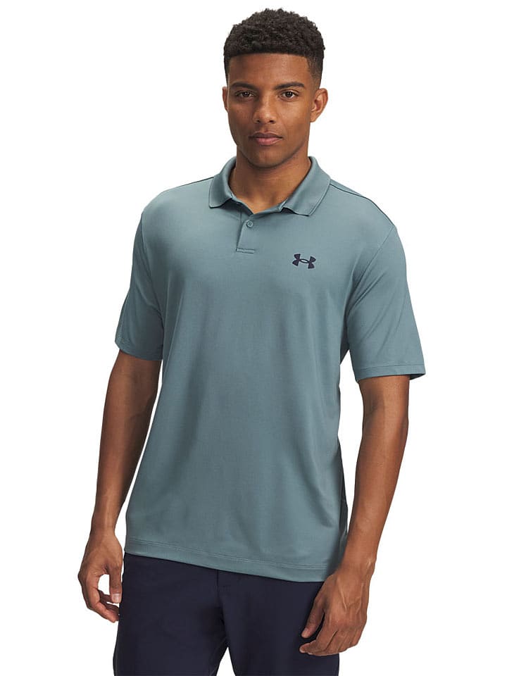 Under Armour Funkcyjna koszulka polo "Matchplay" w kolorze szaroniebieskim rozmiar: L
