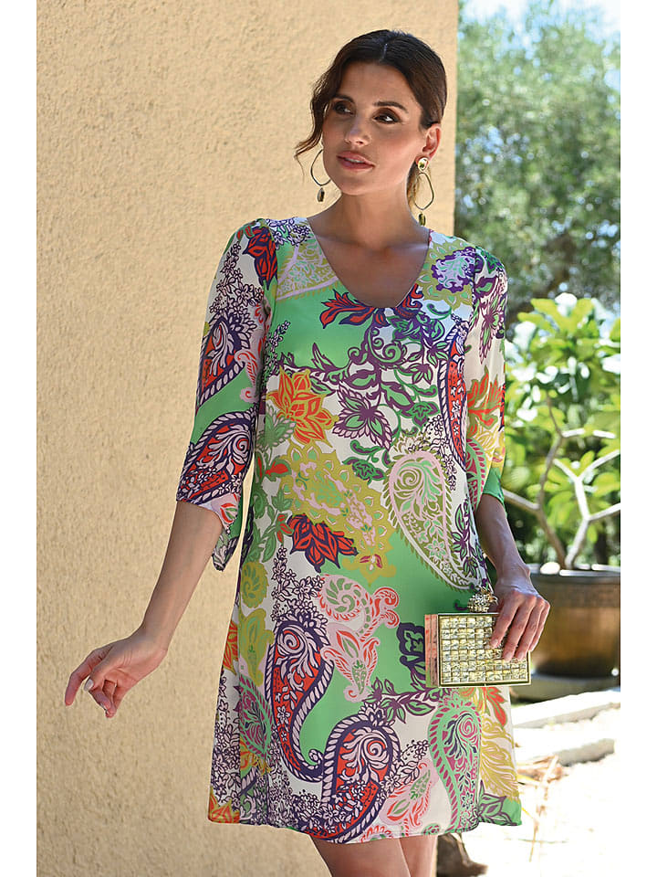 Bleu d'Azur Sukienka "Mansala" ze wzorem rozmiar: 44