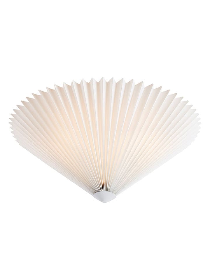 Marksljöd Lampa sufitowa "Plisado" w kolorze białym - wys. 20 x Ø 48 cm rozmiar: onesize