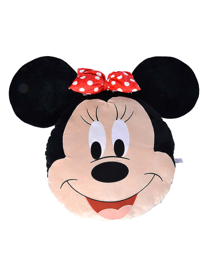 Disney Minnie Mouse Pluszowa poduszka "Minnie" w kolorze czarnym - Ø 50 cm rozmiar: onesize