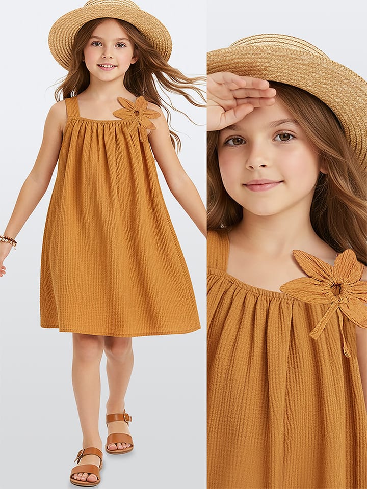 Denokids Sukienka w kolorze pomarańczowym rozmiar: 110