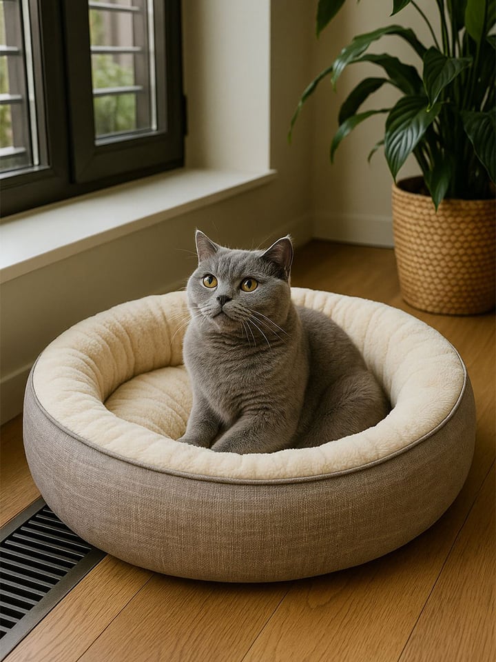 Paws&Whiskers Legowisko "Bunny" w kolorze beżowo-kremowym dla zwierząt rozmiar: 85x65x10 cm