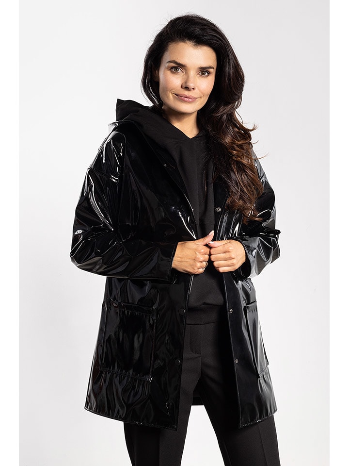 Awama Płaszcz przeciwdeszczowy w kolorze czarnym rozmiar: M