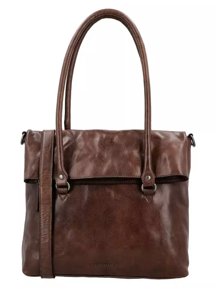 HIDE & STITCHES Skórzana torebka "Westland" w kolorze ciemnobrązowym - 36 x 29 x 9 cm rozmiar: onesize