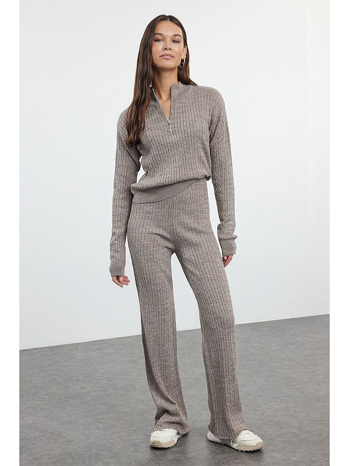 trendyol 2-częściowy zestaw w kolorze szarym rozmiar: S