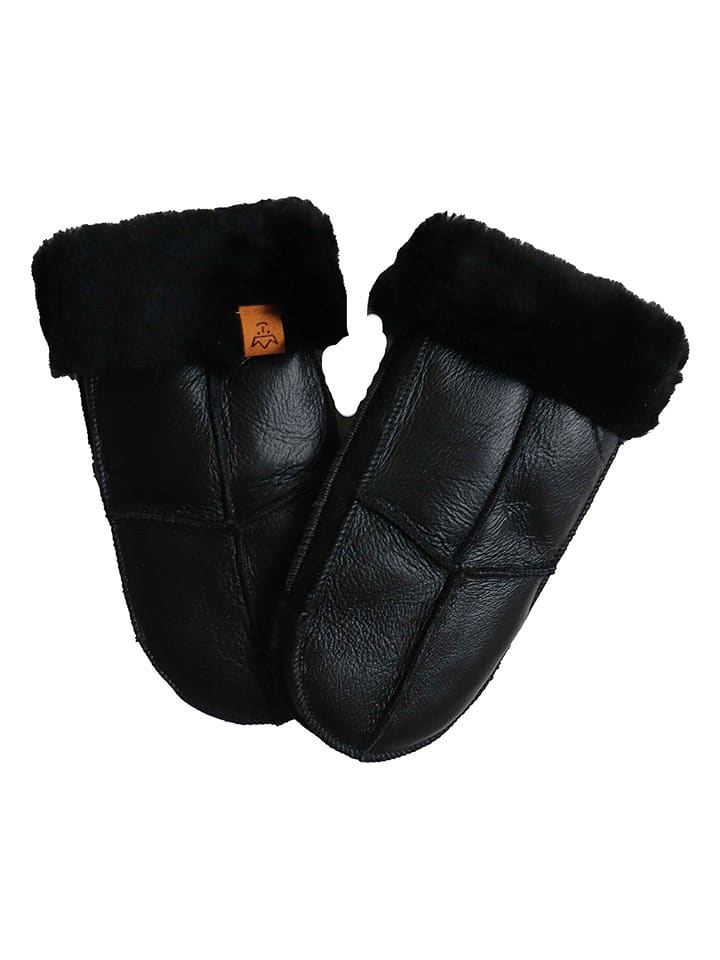 Kaiser Naturfellprodukte Wełniane rękawiczki "Nappa" w kolorze czarnym rozmiar: 7