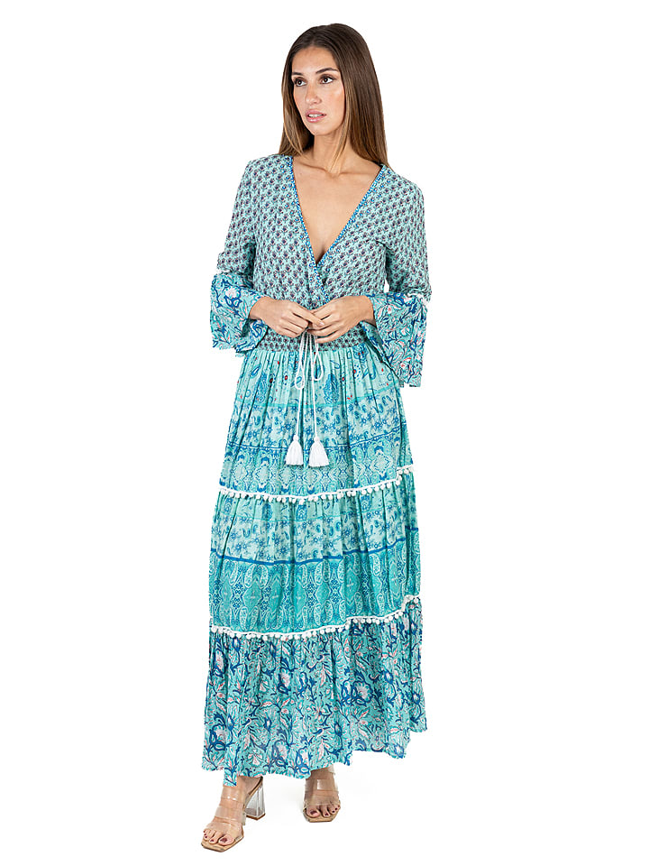 Isla Bonita by SIGRIS Sukienka w kolorze turkusowym rozmiar: S