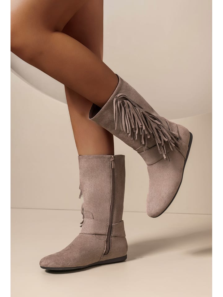 C'M Botki w kolorze beżowym rozmiar: 41