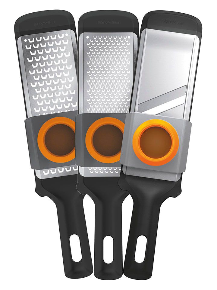 Fiskars 3-częściowy zestaw w kolorze srebrno-czarnym - 31,8 x 7,9 cm rozmiar: onesize