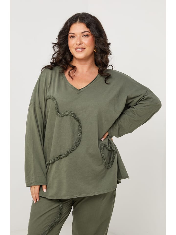 Curvy Lady Koszulka w kolorze khaki rozmiar: 40/42