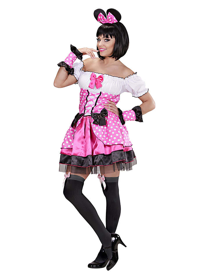 Carnival Party 3-częściowy kostium "Maus Pink" w kolorze biało-jasnoróżowym rozmiar: M